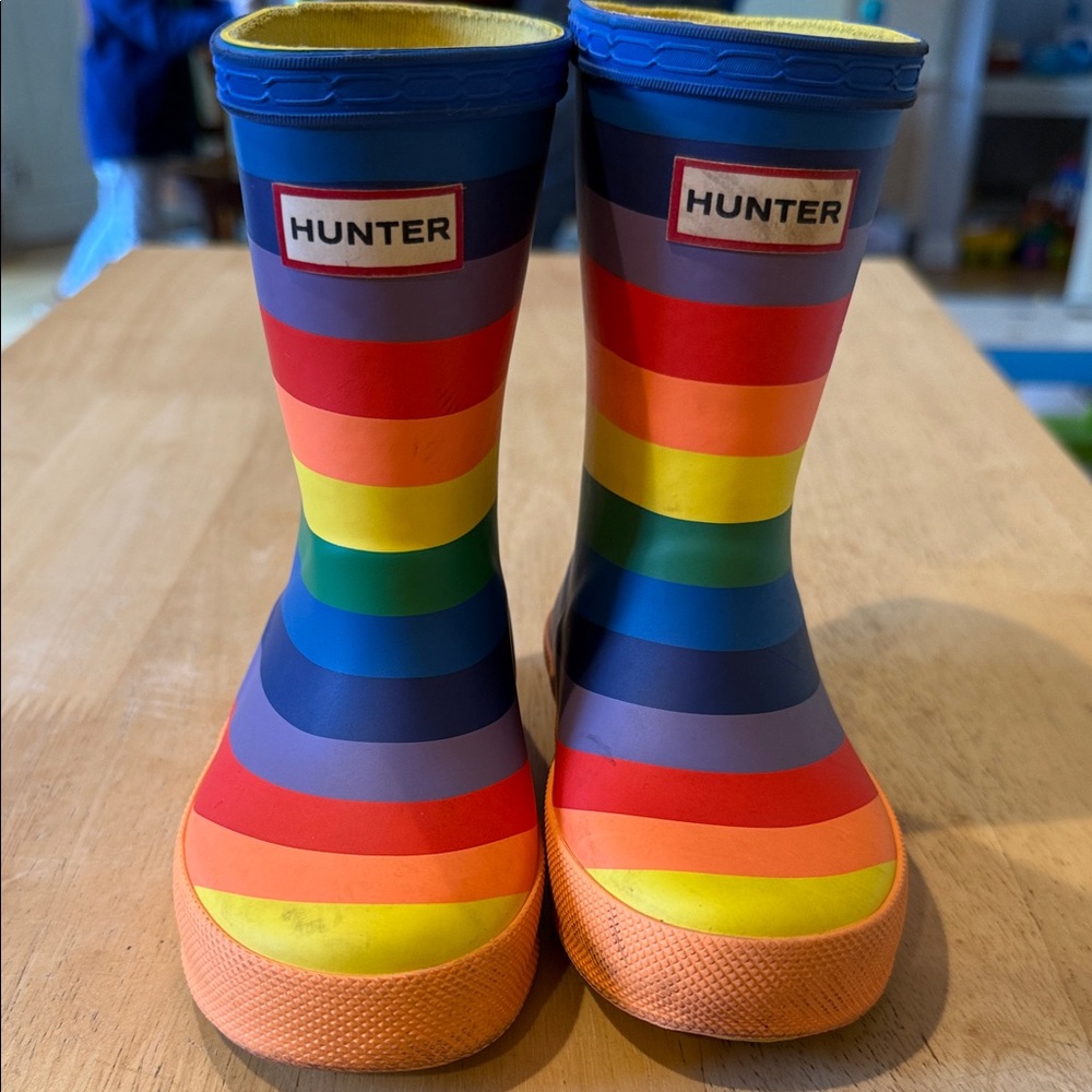 Hunter Kids Multicolor Striped Boots